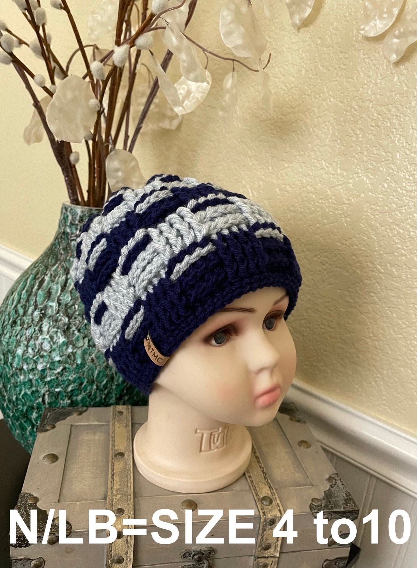 Winter Beanie,size 4-10 Years Old ,kids, Warm Hat,children