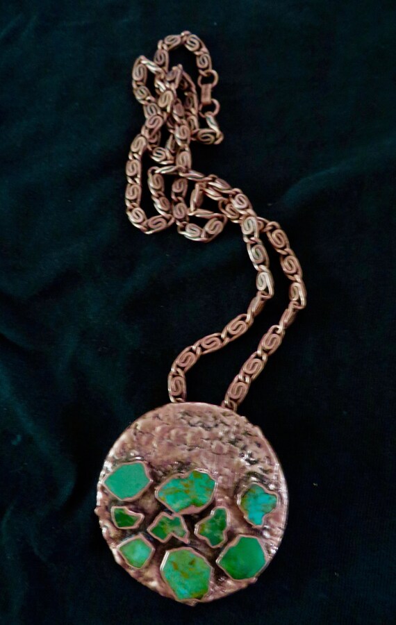 Bell Trading Post Copper Turquoise Necklace - image 2