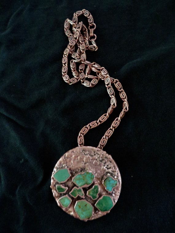 Bell Trading Post Copper Turquoise Necklace - image 9