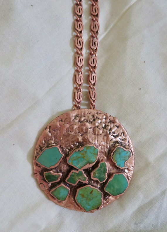 Bell Trading Post Copper Turquoise Necklace - image 6