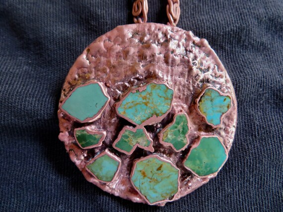 Bell Trading Post Copper Turquoise Necklace - image 8