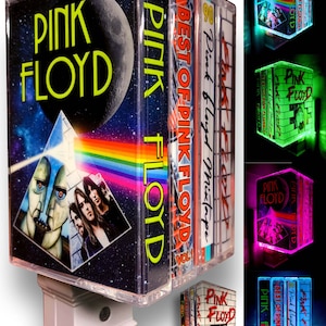 Pink Floyd Night Light-Retro Cassette Tape Design-Pink Floyd Album Cover Art-Colorchanging LED-Illuminating Art Graphics-Pink Floyd Wall Art