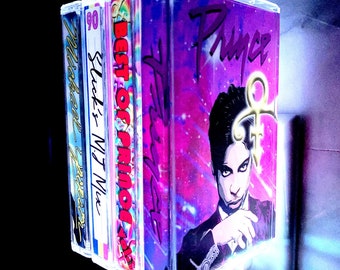 Personalized Album Cover Art Mood Lamp/Night Light with Color Changing LED and Light-Absorbing Graphics on a Vintage Modern Cassette Design