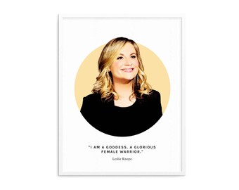 Leslie Knope funny quote print, Parks and Rec Quote wall art, Ron Swanson, Amy Poehler fan, Christmas birthday gift for friend, Galentine