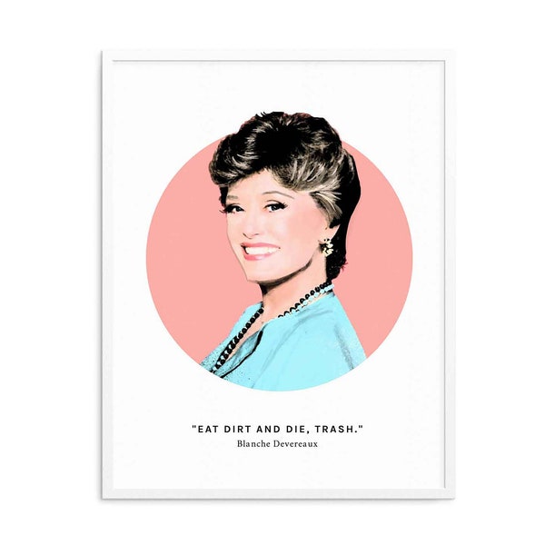 Blanche Devereaux quote print, Flirting is part of my heritage, Golden Girls wall art, Golden Girls Christmas birthday gift for friend fan