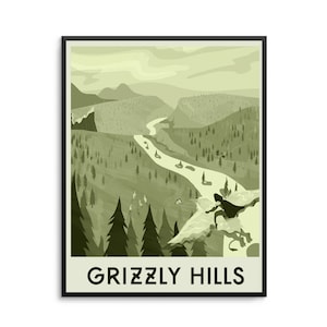 Travel poster, gift for gamer, retro travel print, travel wall art, warcraft print, desert, nerdy wall art, game art, gamer art, MMO art