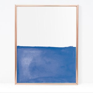Abstract blue wall art, deep blue sea, ocean wall art, beach art, minimal wall art, modern trendy print, abstract minimal art, dorm wall art