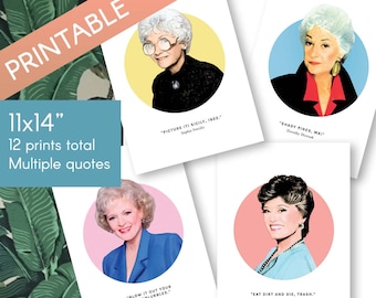 Golden Girls 11x14 Quote Prints | Printable Art | Instant Download