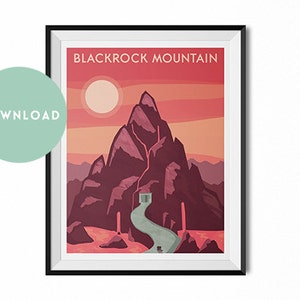 WoW, póster de viaje de Warcraft, Blackrock, impresión de viaje retro, arte de pared de WoW, impresión vintage, desierto, arte de pared nerd, arte de juego, Azeroth