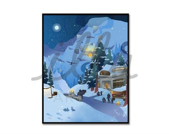Dun Morogh, versión a sangre completa, Forjaz, regalo para gamers, póster de viaje retro, lámina de World of Warcraft, arte mural friki, arte de videojuegos, MMO