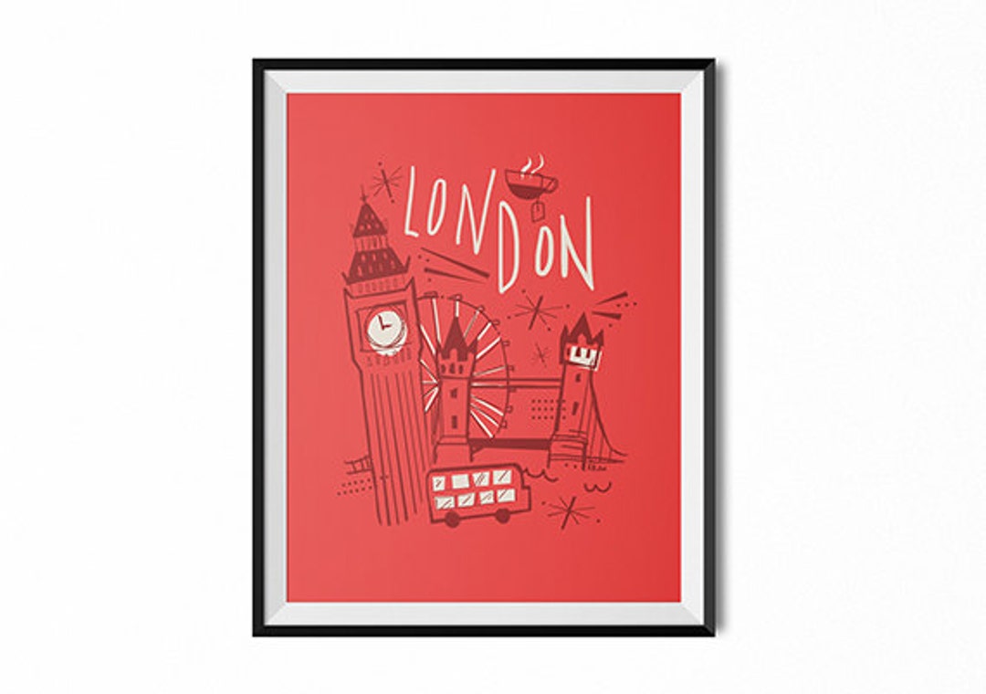 London Wall Art, London Print, Travel Wall Art, London Travel Print, United Kingdom Art, London