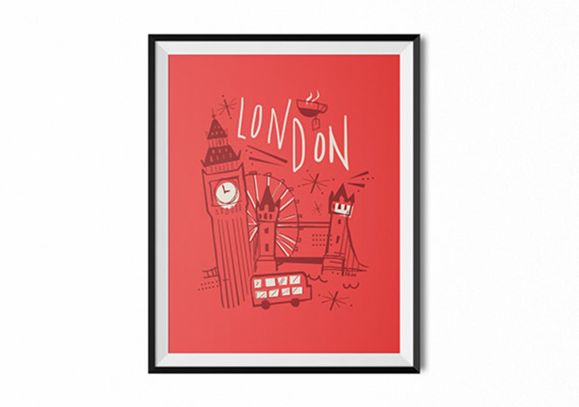 London Wall Art London Print Travel Wall Art London Travel Etsy