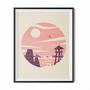 WoW travel poster, retro travel print, travel wall art, warcraft print, retro desert, Durotar, gift for gamer, nerdy wall art, game art, MMO