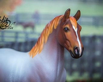 Custom/CM Breyer Model Horse - New Classic Scale Draft Horse in Chestnut/Red Roan