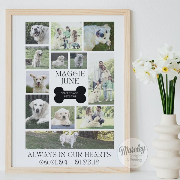 Pet Memory Photo Collage | DIGITAL | PRINTED | Keepsake
