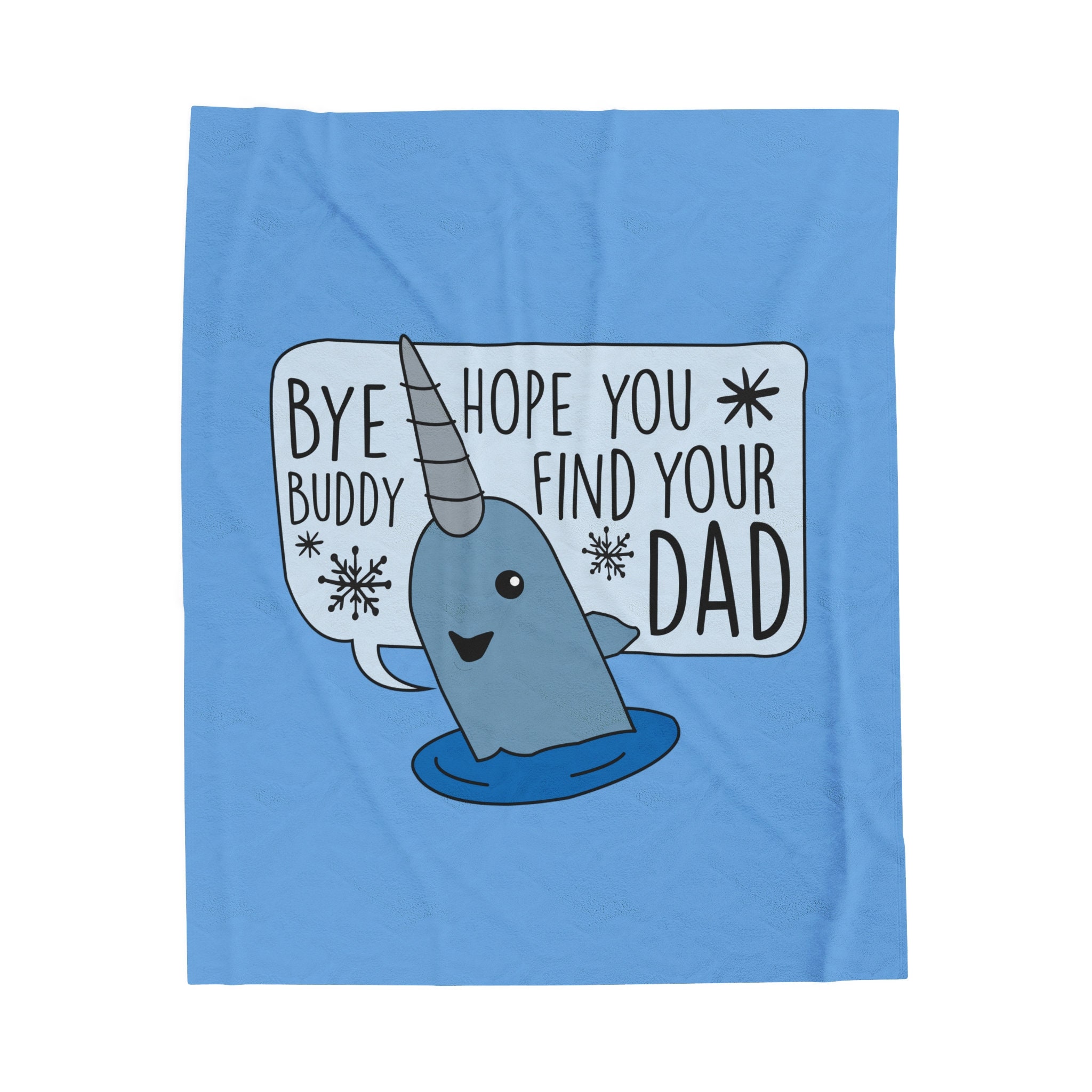 Mr Narwhal Velveteen Plush Blanket Buddy the Elf Christmas Etsy