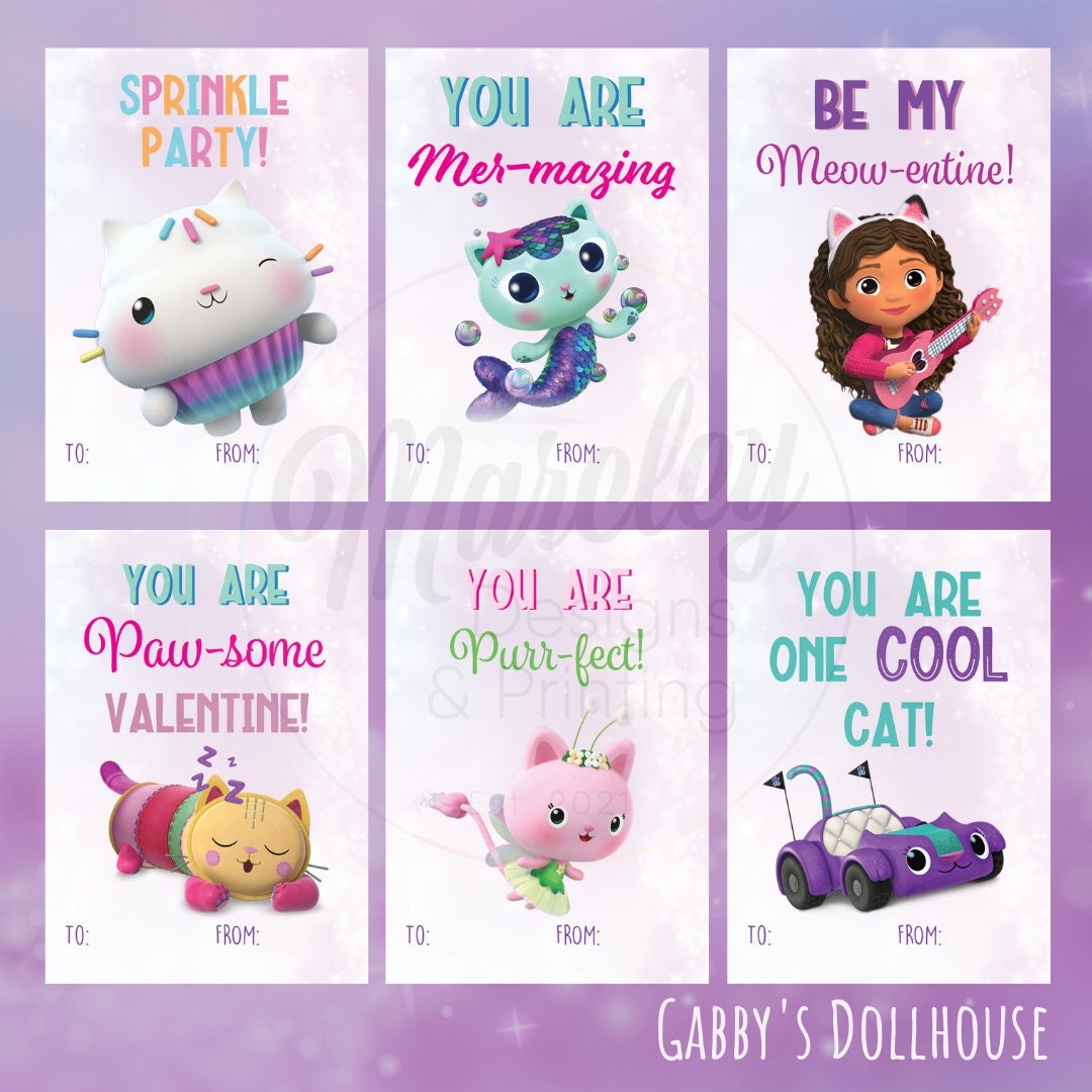 Gabby's Dollhouse Valentines Etsy