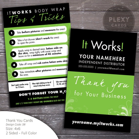 It Works Thank You Postcards With Tips For Wraps DIGITAL Etsy It Works Thank You Postcards With Tips For Wraps DIGITAL Etsy