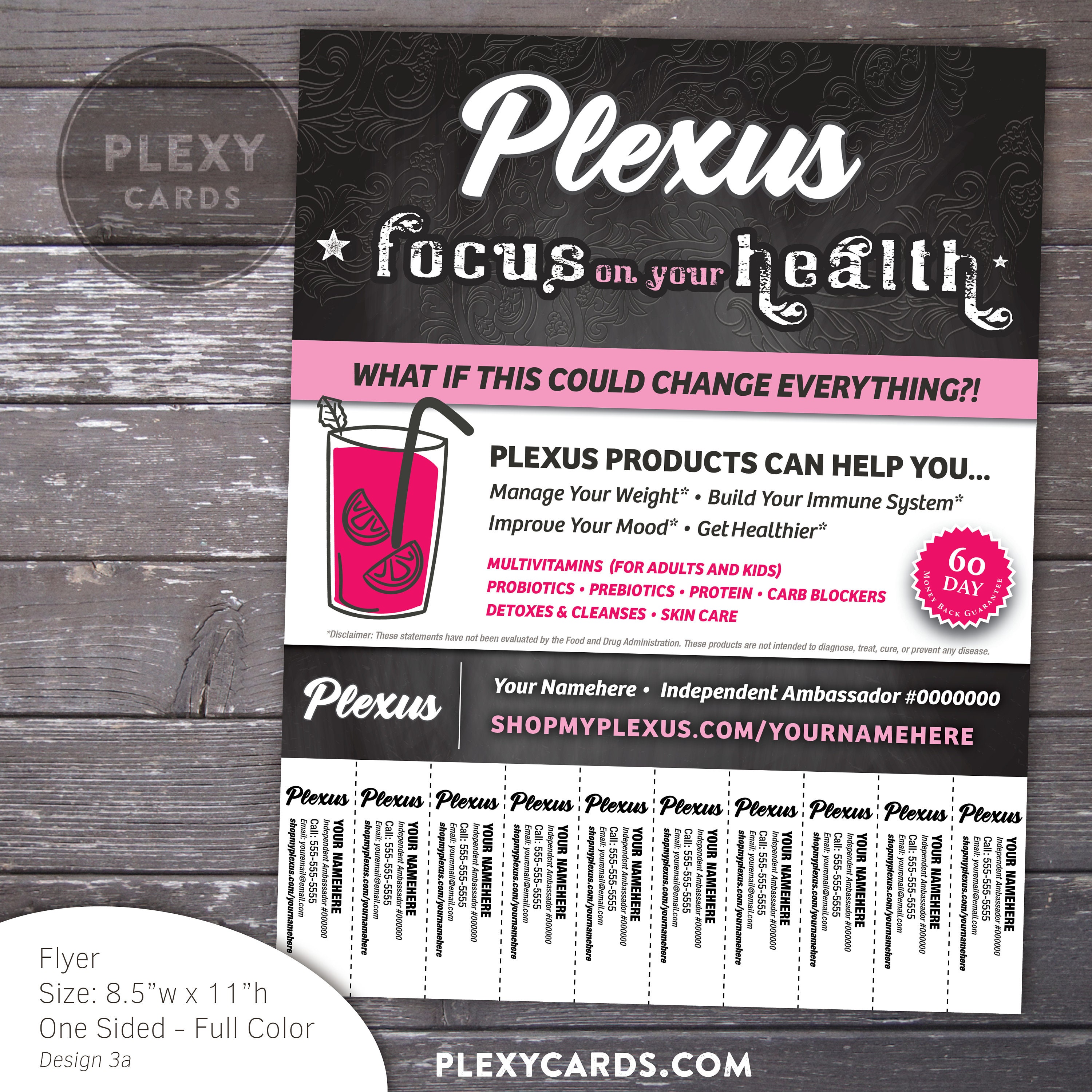 DIGITAL Plexus Promo Flyer Chalkboard Design Design 3a Etsy
