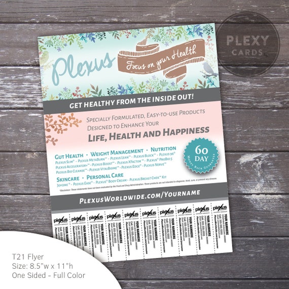 plexus flyer with tear off tabs boho design digital file flyers with tear off tabs