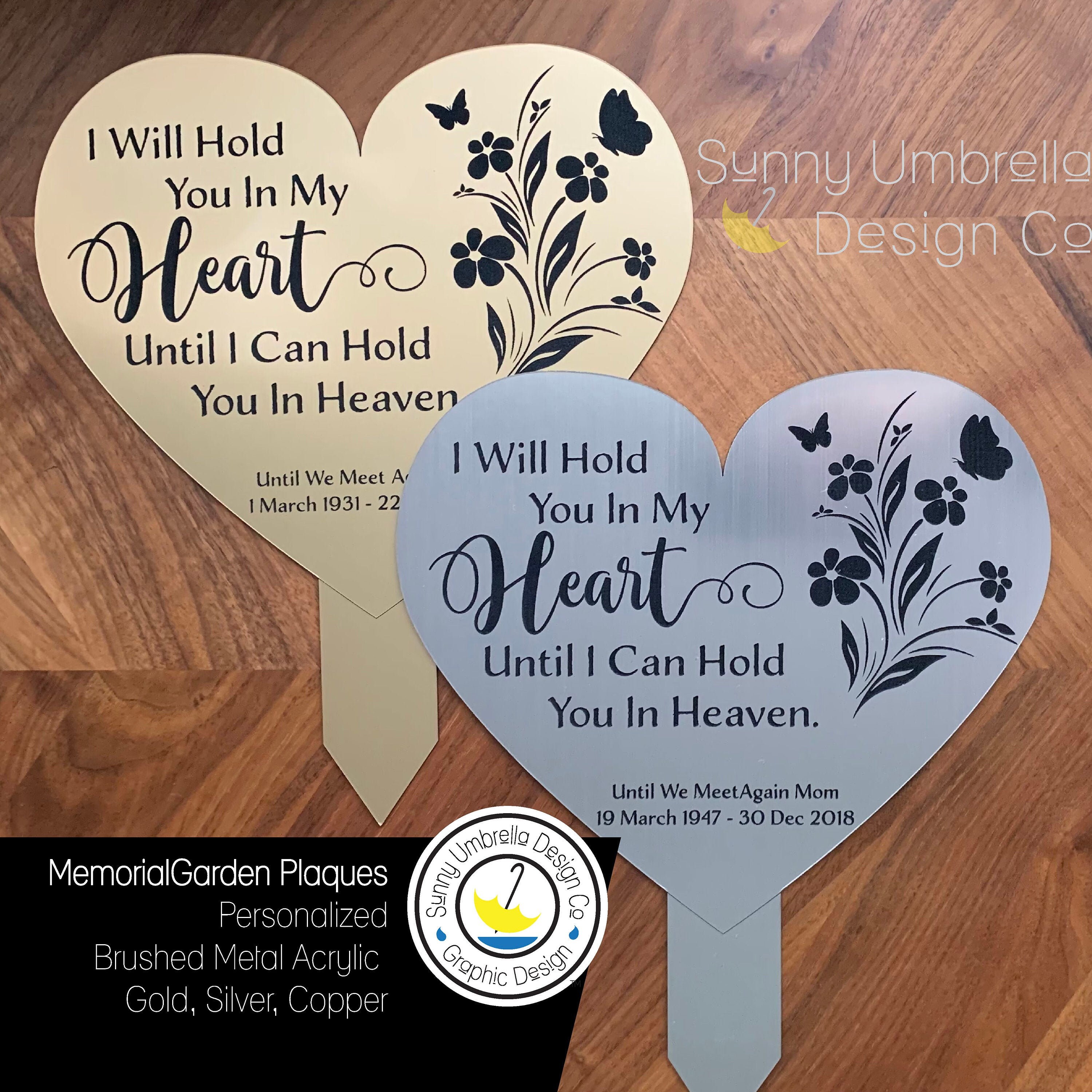 SPANISH Versionmemorial Personalized Heart Garden Plaque Etsy