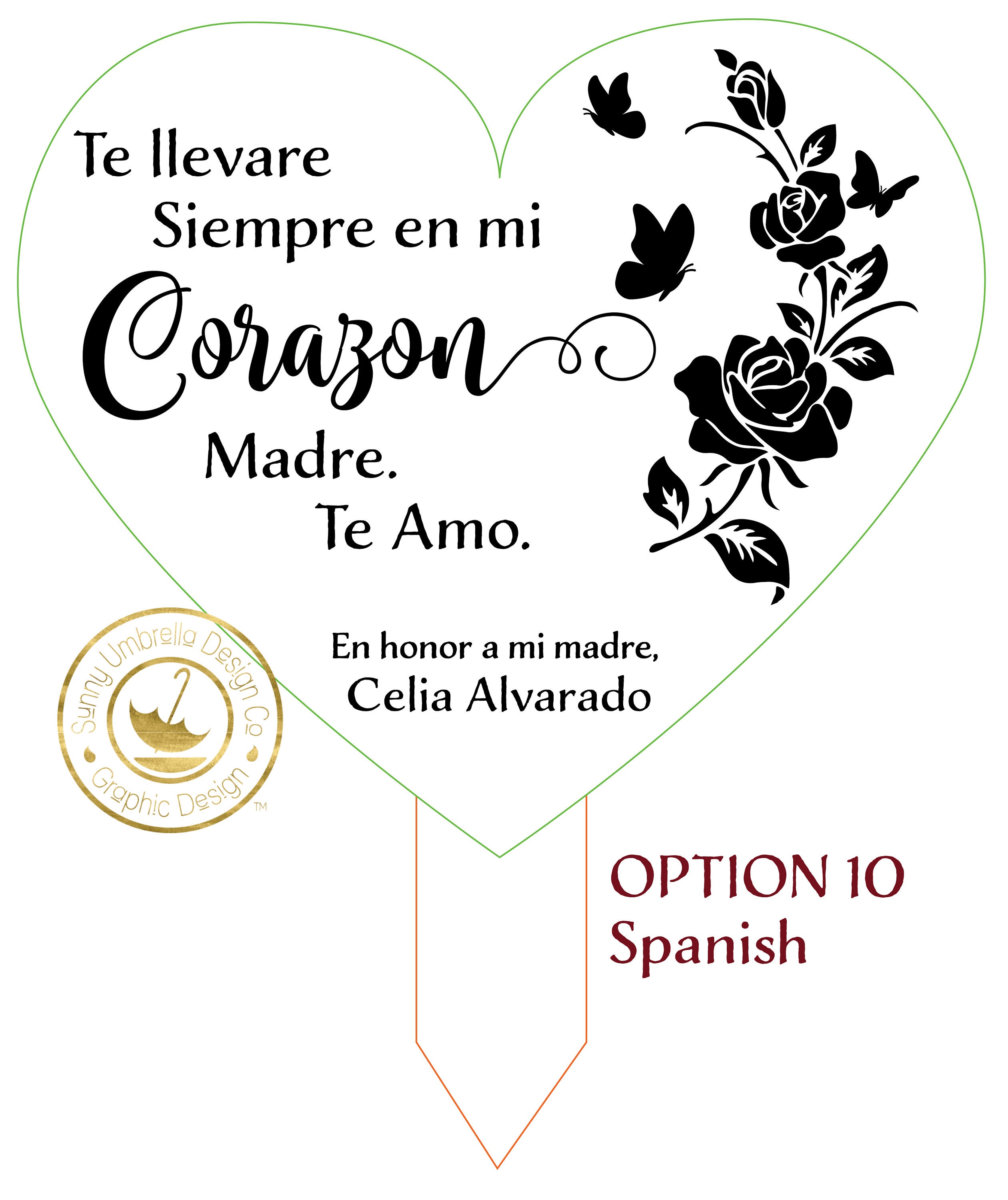 SPANISH Versionmemorial Personalized Heart Garden Plaque Etsy