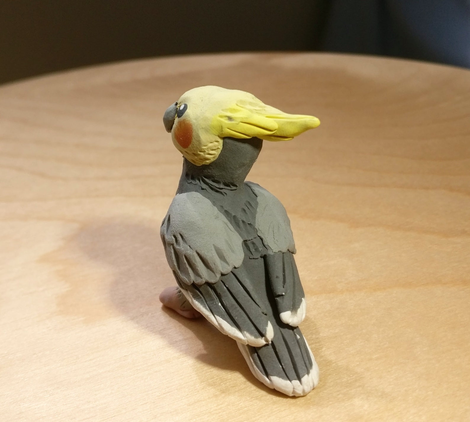 OOAK Cockatiel Figurine Polymer Clay Cute Handmade Pet Bird | Etsy