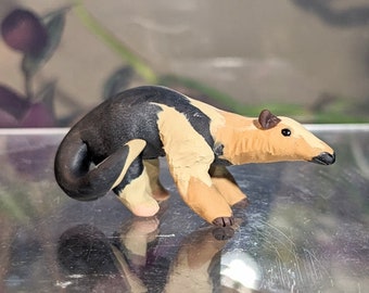 OOAK Tamandua Anteater Figurine Cute Polymer Clay Handmade Wildlife Dollhouse