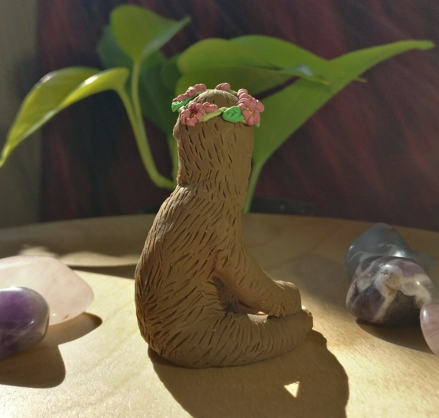 OOAK Sloth Figurine Cute Polymer Clay Figure Three Toed Sloth | Etsy