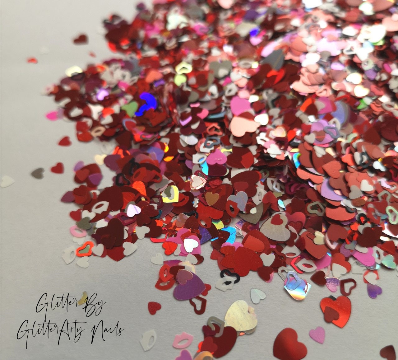 Sequins Heart Shape Hologram Chunky glitter for Resin Epoxy crafts 3 mm