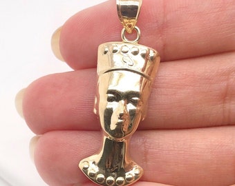 10K Pendentif reine N\u00e9fertiti Or jaune 10 K*