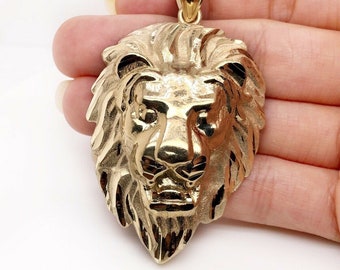 Gold Lion Pendant - Etsy