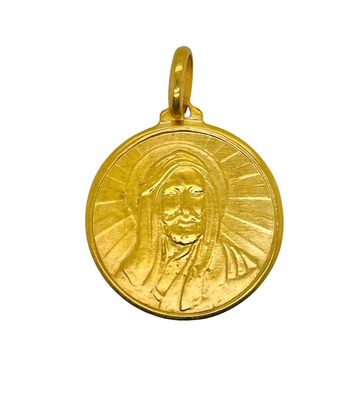 18K Solid Yellow Gold Muslim Shia Prophet Muhammad & Imam Ali Shamayel Pendant