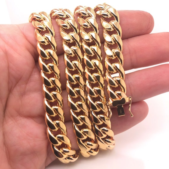 81.4 Grams 10k Yellow Gold Mens Miami Cuban Link Chain Necklace 26