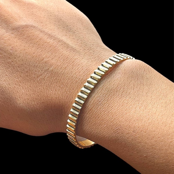 Beautiful 18K Gold Plating Hollow geometry men bracelet Jewelry European Style