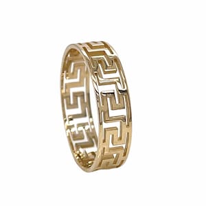 Greek Key Gold Ring Etsy Singapore
