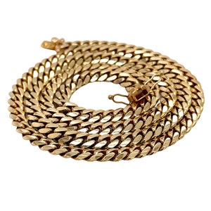 80.9 Grams Solid 14k Yellow Gold Mens Miami Cuban Link Chain Necklace 26” 6.5 MM