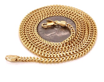 Men’s 10k Yellow Gold Franco Chain Necklace 28” 2.6 MM 9.2 Grams