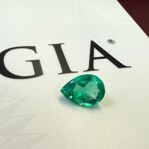 GIA-zertifizierte 1,87 Ct natürliche kolumbianische lose Smaragd-Birnenform F1