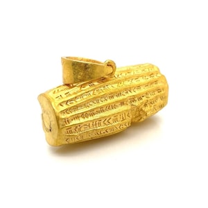 18k Gold Cyrus Cylinder Achaemenid King First Declaration of Human Right Pendant Made in USA
