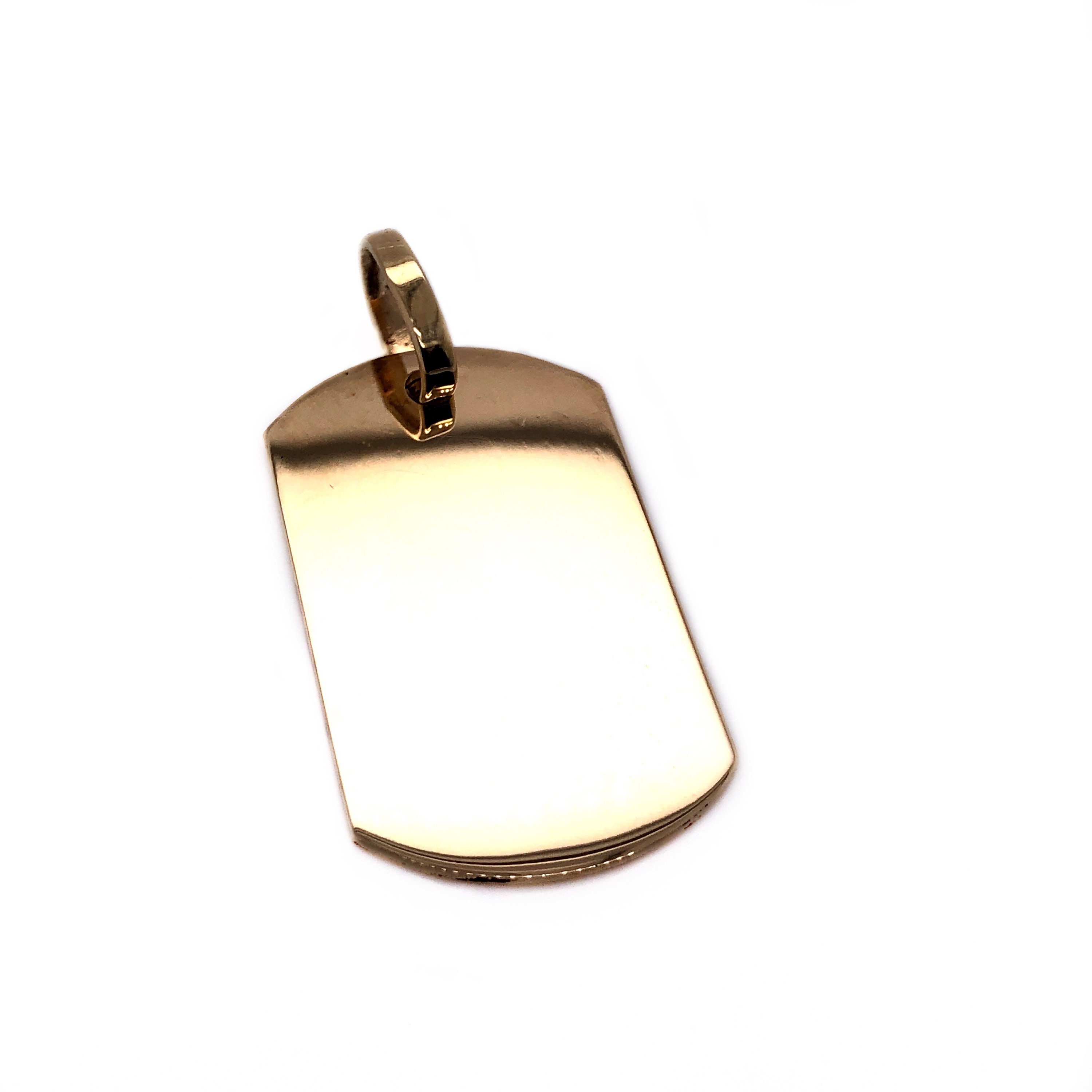 Mens 10K Solid Yellow Gold Custom Dog 