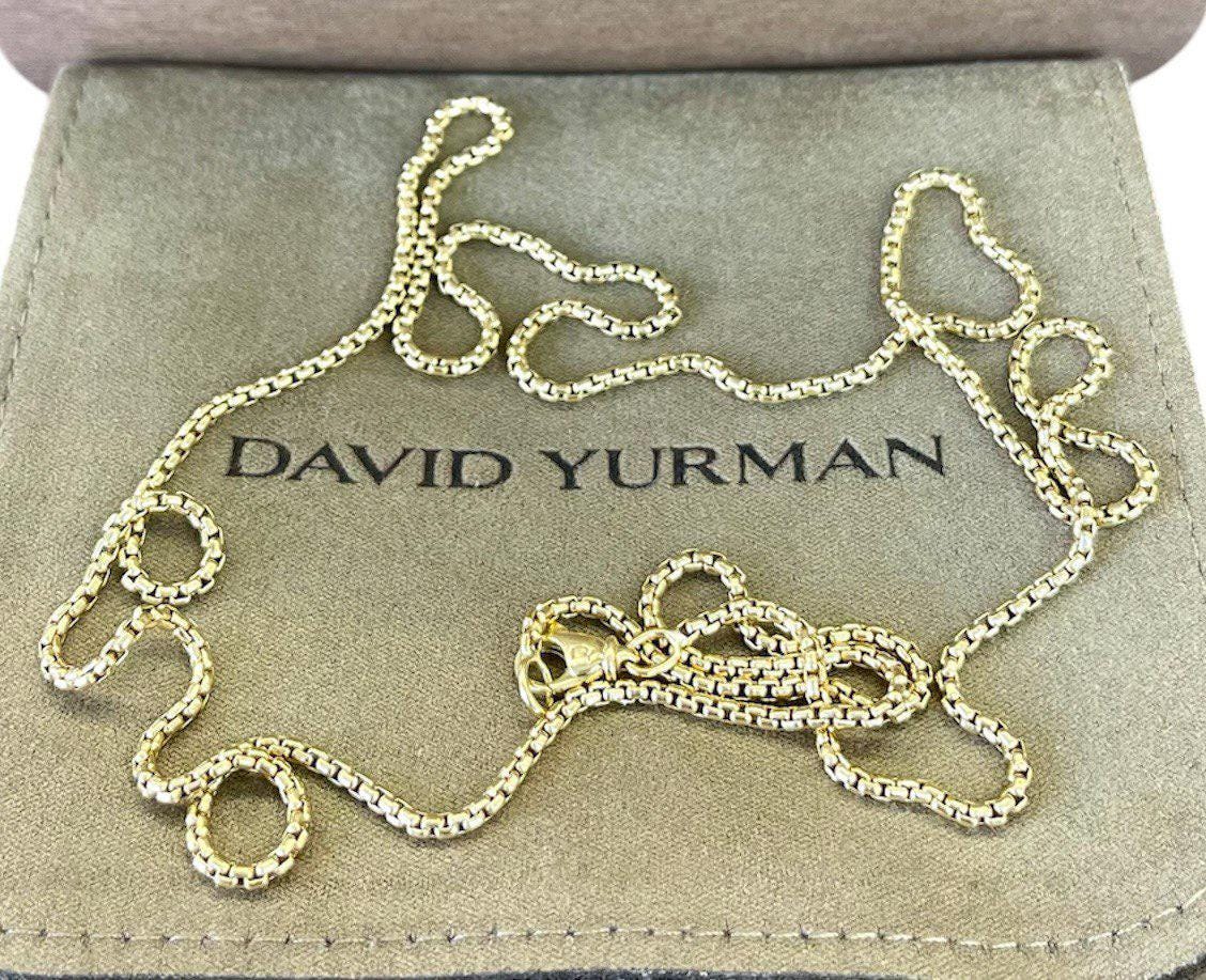 David Yurman 18k 1.7mm Box Chain 26 Inches