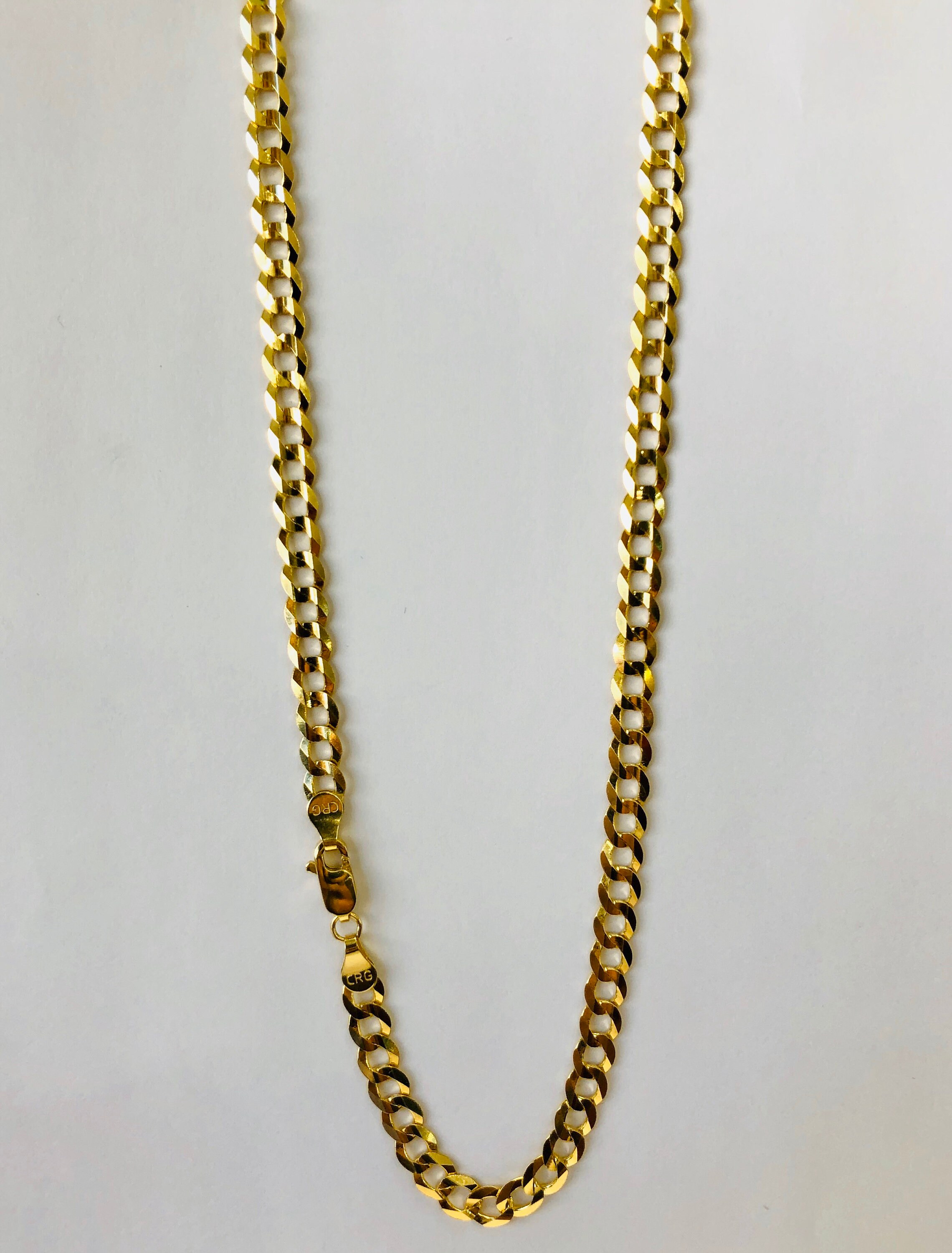 Collana da uomo in argento sterling con catena Figaro placcata in oro