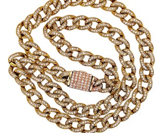 8.5 mm マイアミ キューバン リンク チェーン ネックレス ダブル