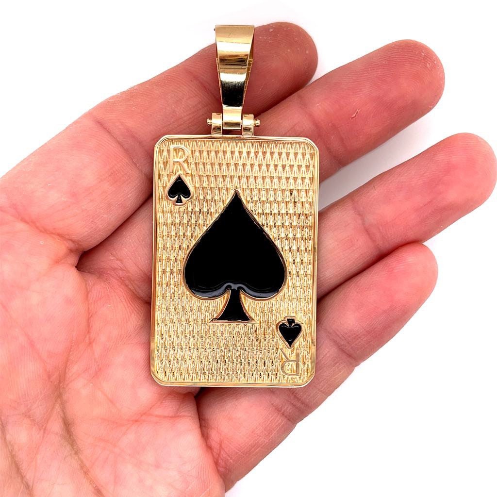 Diamond 2024 spade pendant