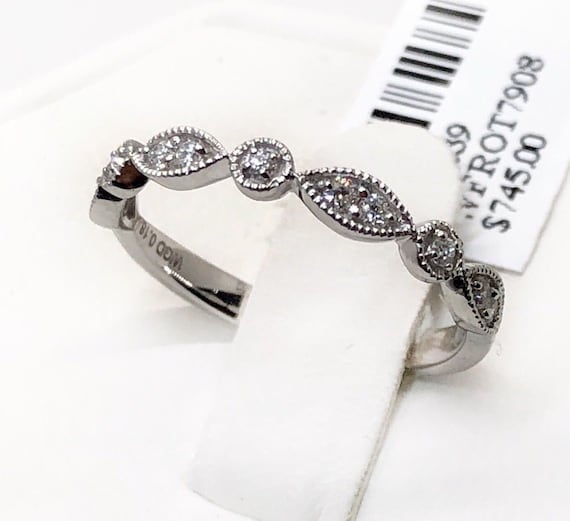 925 Sterling Silver Cluster Ring Goldenstar 0.50Ct Blue and White Diamond Ring