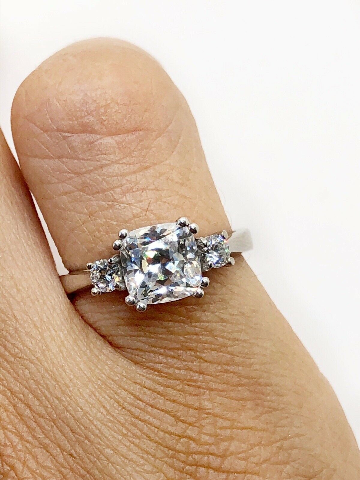 10k white gold cubic zirconia rings deals
