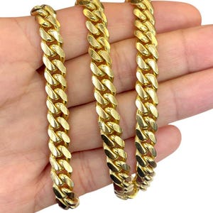 145.8 Gr Mens 14k Solid Yellow Gold Miami Cuban Link Chain Necklace 8.7 MM 26.25 in