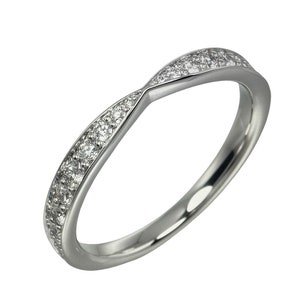 TIFFANY&Co. Harmony Half Eternity Ring Pt 950Platinum diamond Size 5