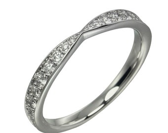 Pierścionek Harmony Half Eternity TIFFANY&Co., PT 950, diament platynowy, rozmiar 5